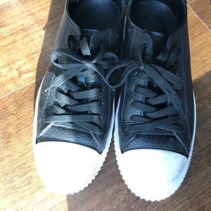 Black leather Valentino sneakers